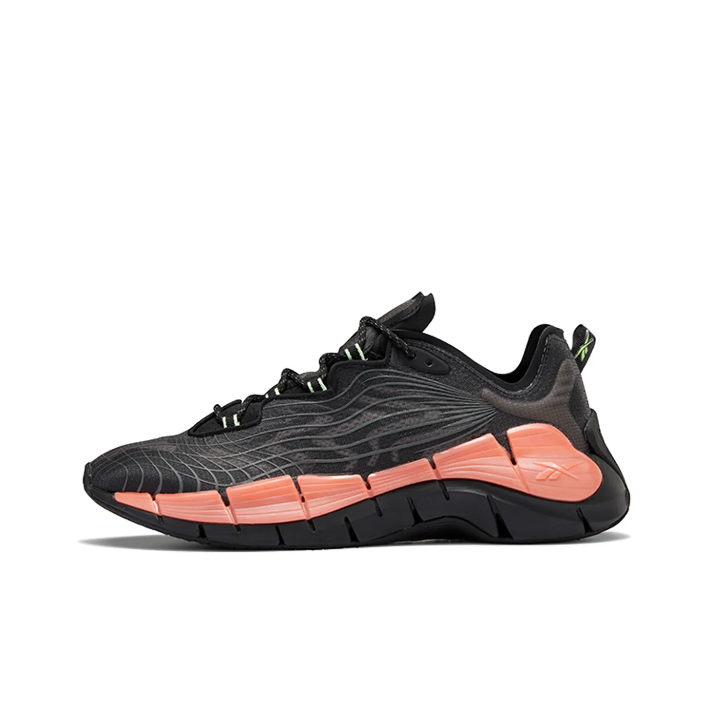 Reebok Zig Kinetica II black orange trainers