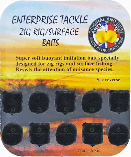 Искусственная плавающая насадка Enterprise Tackle Zig Rig/Surface Bait Black-0