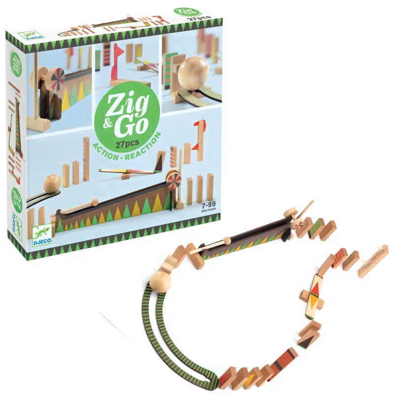 Деревянный конструктор Djeco Zig&Go, 27 деталей-0